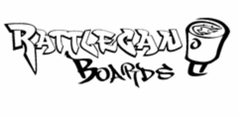 RATTLECAN BOARDS Logo (USPTO, 09/21/2013)