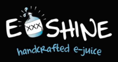 E-SHINE HAND CRAFTED E-JUICE XXX Logo (USPTO, 11.12.2013)