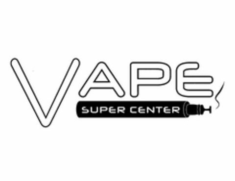 VAPE SUPER CENTER Logo (USPTO, 10.02.2015)