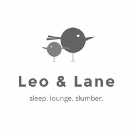 LEO & LANE SLEEP. LOUNGE. SLUMBER. Logo (USPTO, 07/06/2015)