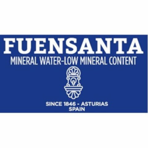 FUENSANTA MINERAL WATER-LOW MINERAL CONTENT SINCE 1846 - ASTURIAS SPAIN Logo (USPTO, 21.12.2016)