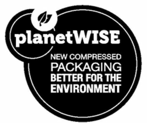 PLANETWISE NEW COMPRESSED PACKAGING BETTER FOR THE ENVIRONMENT Logo (USPTO, 15.05.2017)