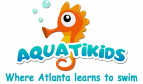 AQUATIKIDS WHERE ATLANTA LEARNS TO SWIM Logo (USPTO, 05/17/2017)