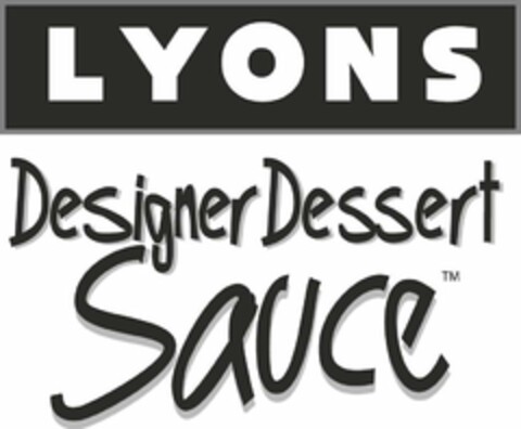 LYONS DESIGNER DESSERT SAUCE Logo (USPTO, 07.08.2017)