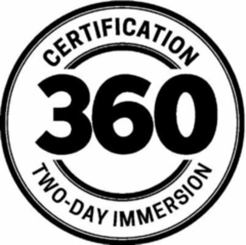 CERTIFICATION 360 TWO-DAY IMMERSION Logo (USPTO, 12.10.2017)