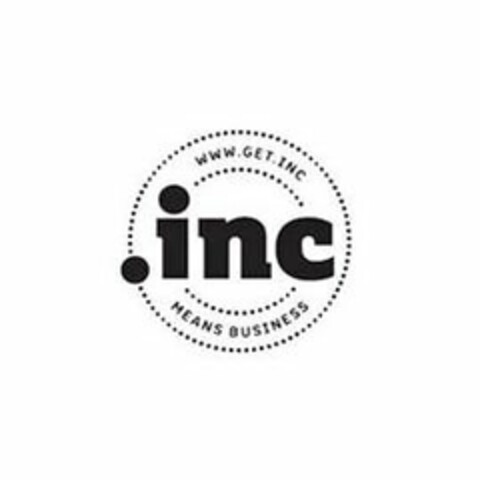 .INC WWW.GET.INC MEANS BUSINESS Logo (USPTO, 29.10.2018)