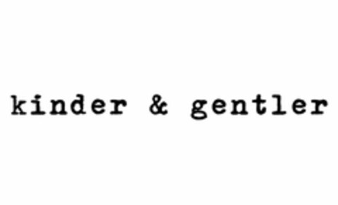 KINDER & GENTLER Logo (USPTO, 05.12.2018)