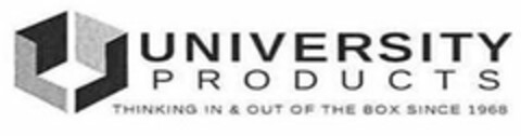 UNIVERSITY PRODUCTS THINKING IN & OUT OF THE BOX SINCE 1968 Logo (USPTO, 03.07.2019)