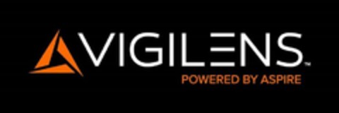 VIGILENS POWERED BY ASPIRE Logo (USPTO, 09.10.2019)