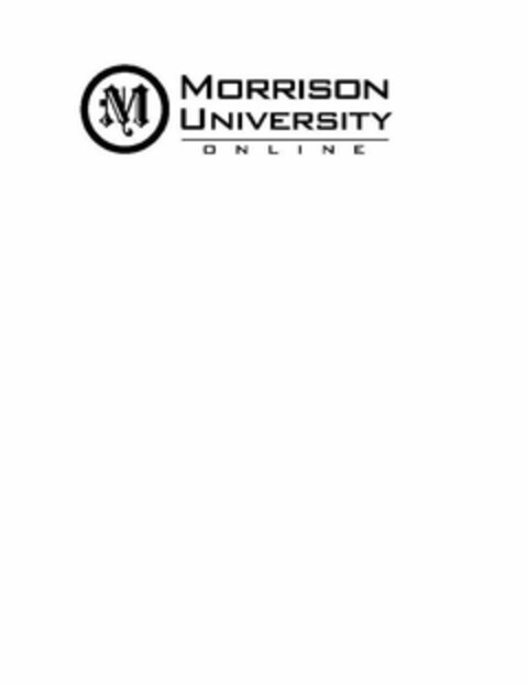 M MORRISON UNIVERSITY ONLINE Logo (USPTO, 18.12.2009)