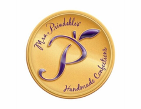 P MRS. PRINDABLE'S HANDMADE CONFECTIONS Logo (USPTO, 05/28/2010)