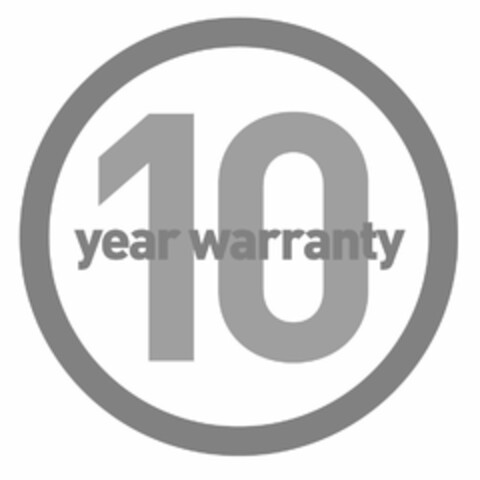 10 YEAR WARRANTY Logo (USPTO, 07.12.2011)