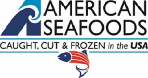 A AMERICAN SEAFOODS CAUGHT, CUT & FROZEN IN THE USA Logo (USPTO, 12.09.2014)