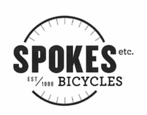 SPOKES ETC. BICYCLES EST/1986 Logo (USPTO, 21.01.2015)