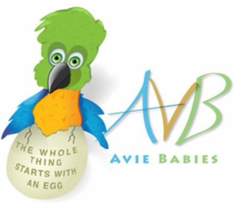 THE WHOLE THING STARTS WITH AN EGG AVB AVIE BABIES Logo (USPTO, 28.01.2015)