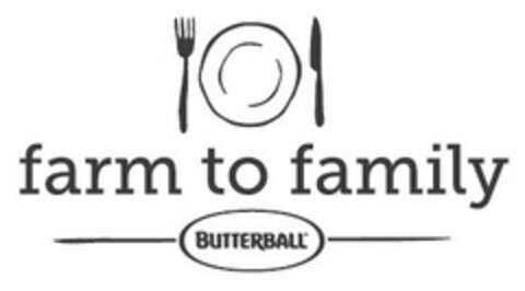 FARM TO FAMILY BUTTERBALL Logo (USPTO, 17.12.2015)