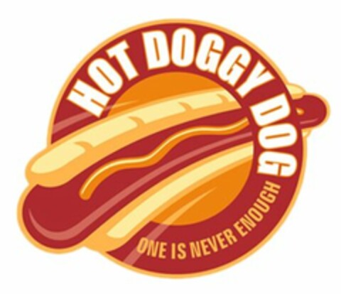 HOT DOGGY DOG ONE IS NEVER ENOUGH Logo (USPTO, 02/13/2017)