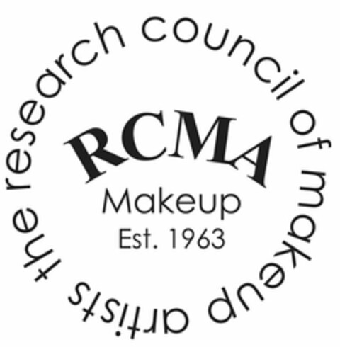 RCMA MAKEUP EST. 1963 - THE RESEARCH COUNCIL OF MAKEUP ARTISTS Logo (USPTO, 23.02.2017)