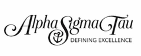 ALPHA SIGMA TAU DEFINING EXCELLENCE Logo (USPTO, 11.09.2017)