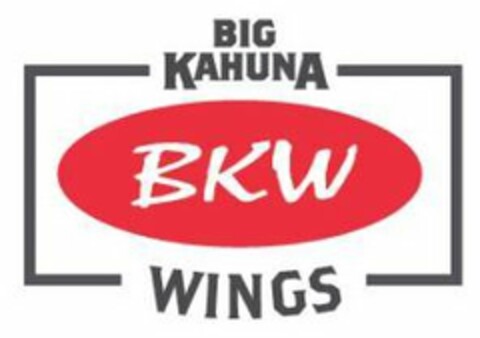 BKW BIG KAHUNA WINGS Logo (USPTO, 16.11.2017)