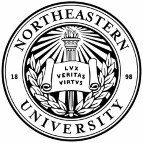 NORTHEASTERN UNIVERSITY 1898 LVX VERITAS VIRTVS Logo (USPTO, 11/30/2017)