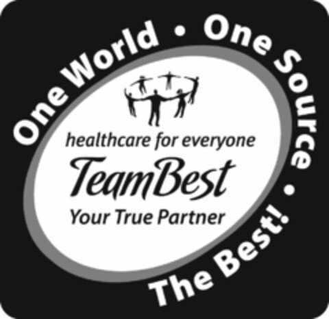 ONE WORLD ONE SOURCE THE BEST! HEALTHCARE FOR EVERYONE TEAMBEST YOUR TRUE PARTNER Logo (USPTO, 05.01.2018)