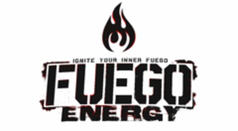 IGNITE YOUR INNER FUEGO FUEGO ENERGY Logo (USPTO, 04/17/2018)