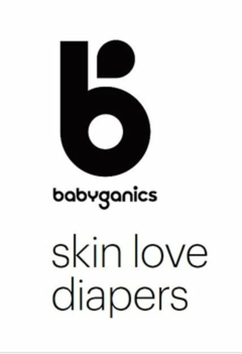 B BABYGANICS SKIN LOVE DIAPERS Logo (USPTO, 17.04.2018)