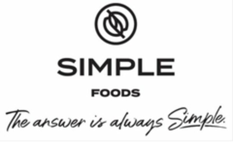 SIMPLE FOODS THE ANSWER IS ALWAYS SIMPLE. Logo (USPTO, 09/06/2019)