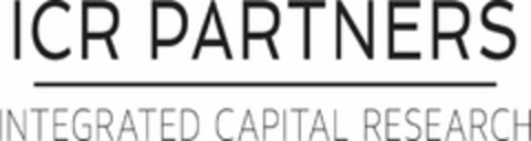 ICR PARTNERS INTEGRATED CAPITAL RESEARCH Logo (USPTO, 18.09.2019)