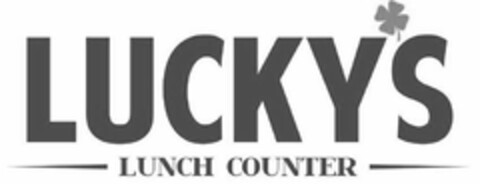 LUCKYS LUNCH COUNTER Logo (USPTO, 07/28/2020)