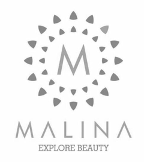 M MALINA EXPLORE BEAUTY Logo (USPTO, 09/16/2020)