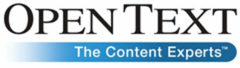 OPEN TEXT THE CONTENT EXPERTS Logo (USPTO, 23.03.2010)