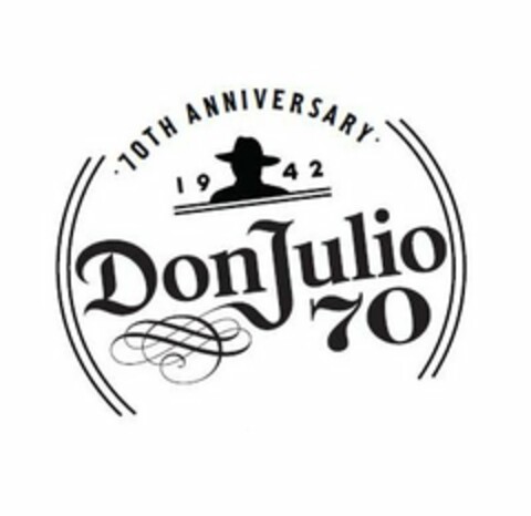 DON JULIO 70 1942 70TH ANNIVERSARY Logo (USPTO, 04/25/2011)