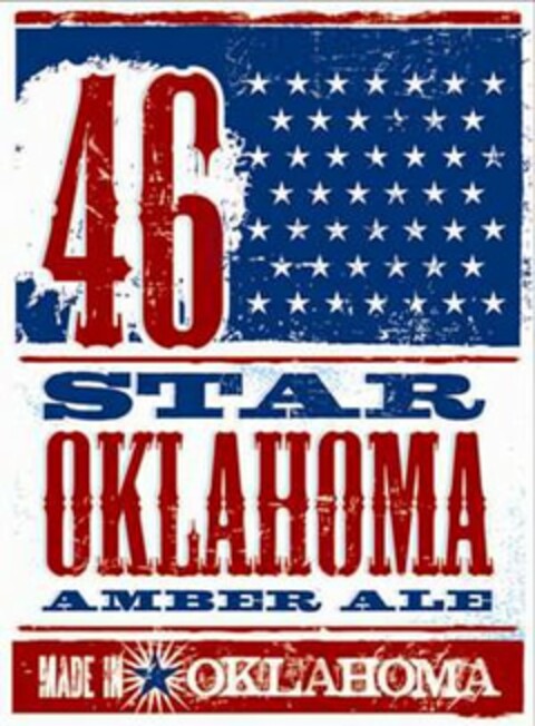 46 STAR OKLAHOMA AMBER ALE MADE IN OKLAHOMA Logo (USPTO, 04.08.2011)