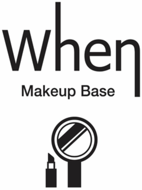 WHEN MAKEUP BASE Logo (USPTO, 10.12.2013)