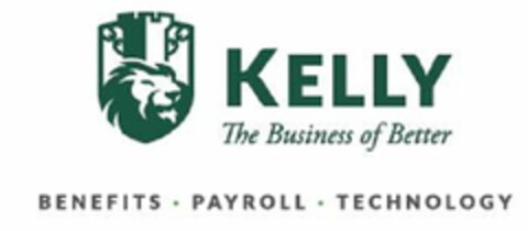 KELLY THE BUSINESS OF BETTER BENEFITS ·PAYROLL · TECHNOLOGY Logo (USPTO, 05/28/2015)