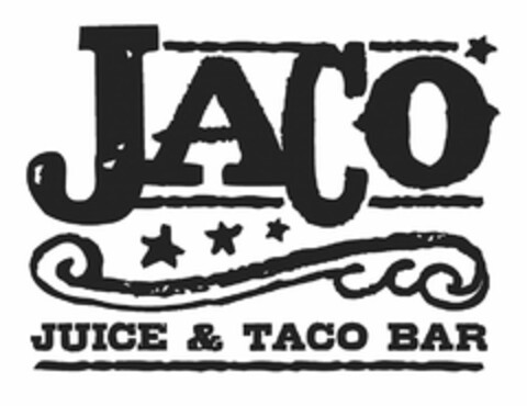 JACO JUICE & TACO BAR Logo (USPTO, 20.10.2015)