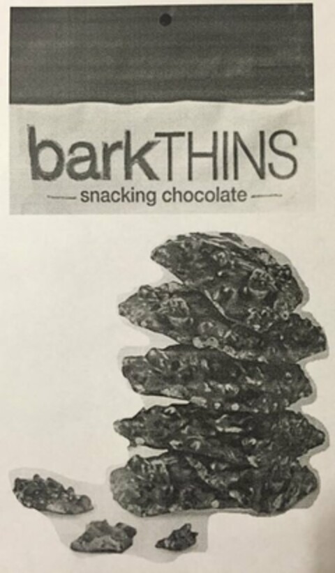 BARKTHINS SNACKING CHOCOLATE Logo (USPTO, 10/28/2015)