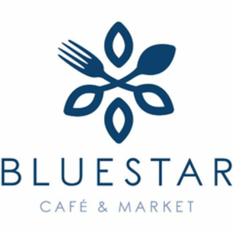 BLUESTAR CAFE & MARKET Logo (USPTO, 11.01.2017)