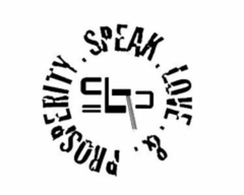 SPEAK. LOVE. & .PROSPERITY. SLAP Logo (USPTO, 10/13/2018)