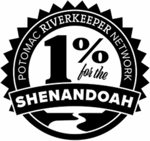 POTOMAC RIVERKEEPER NETWORK 1% FOR THE SHENANDOAH Logo (USPTO, 04/18/2019)