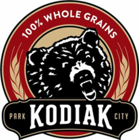 100% WHOLE GRAINS KODIAK PARK CITY Logo (USPTO, 26.04.2019)