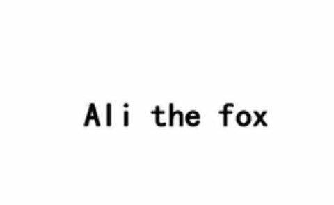 ALI THE FOX Logo (USPTO, 11.09.2019)