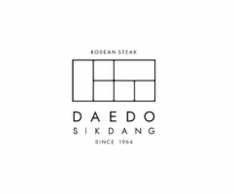 KOREAN STEAK DAEDO SIKDANG SINCE 1964 Logo (USPTO, 01/13/2020)