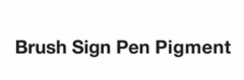 BRUSH SIGN PEN PIGMENT Logo (USPTO, 02/05/2020)