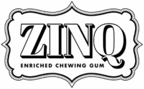 ZINQ ENRICHED CHEWING GUM Logo (USPTO, 13.05.2020)