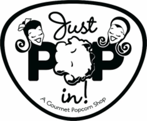 JUST POP IN! A GOURMET POPCORN SHOP Logo (USPTO, 11.08.2020)
