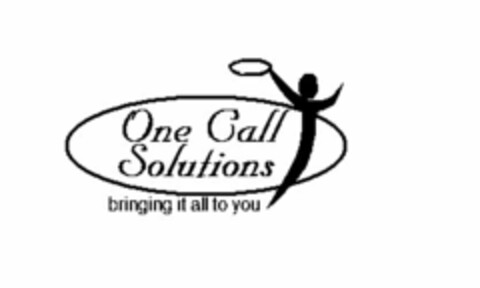 ONE CALL SOLUTIONS BRINGING IT ALL TO YOU Logo (USPTO, 29.01.2009)