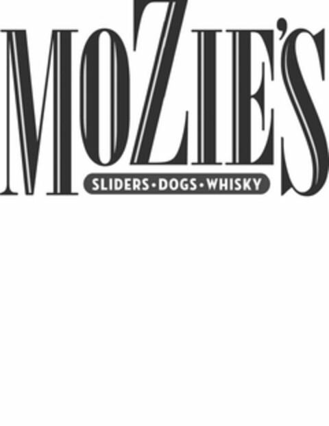 MOZIE'S SLIDERS·DOGS·WHISKY Logo (USPTO, 02.04.2009)